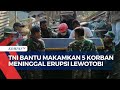 TNI Bantu Pemakaman Massal 5 Korban Meninggal dalam Erupsi Lewotobi Laki-Laki