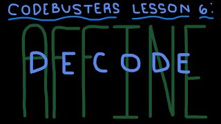How To Decode an Affine Cipher!