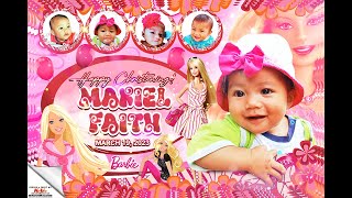 BARBIE THEME MOTIFF 💇‍♀️MARIEL FAITH CHRISTENING!Timelapse Speed Art 🖌️✒️🖥️