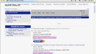 KU Libraries - Using Quick Search