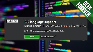 ⚙️EJS Language Support (VS Code Setup)