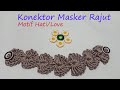 Merajut Konektor Masker motif Hati