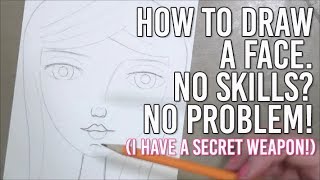 How to draw a face when you have no drawing skills - Easy Tutorial