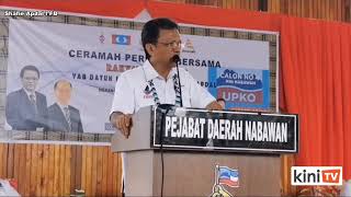 Awal petang tadi: Ceramah Shafie Apdal di Nabawan, Sabah