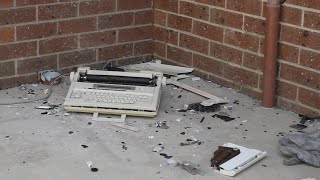 Smashing a Vintage Brother AX-35 Electronic Typewriter