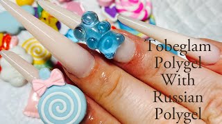 ALIEXPRESS XXXXXXL RUSSIAN ALMOND DUALFORMS WITH TOBEGLAM POLYGEL NAIL TUTORIAL