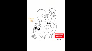 How to Draw Tattoo Pig from Secret Life of Pets animation step by step | #shorts