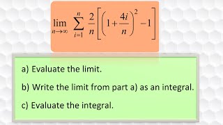 Finding integral from Riemann Sum