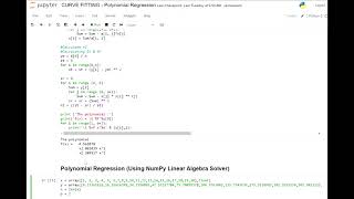 Polynomial Regression using Numpy - Python Code