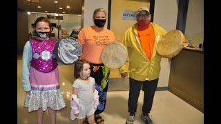 Woodstock,NB first Nation REMEMBERS ,215 shoes ,,,Drum ,,Children's Honor song