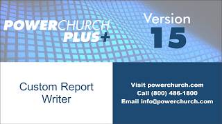 Version 15 - Custom Reports