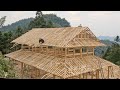 The man built an ancient Chinese style wooden house in 4 years. Skilled Chinese carpenters