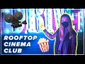 Drive-in movie experience at Rooftop Cinema Club San Antonio