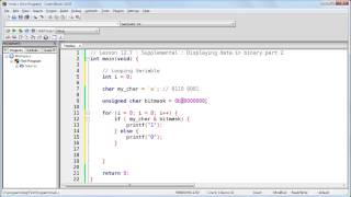 Learn c programming Tutorial 12_7 – Printing Binary Data part 2