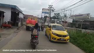 motovlog dari stasiun parung panjang menuju lokasi perumahan puri harmoni 8 extension