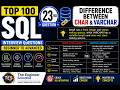 23. Difference Between Char & Varchar | Top 100 SQL Interview Questions Beginner to Advanced