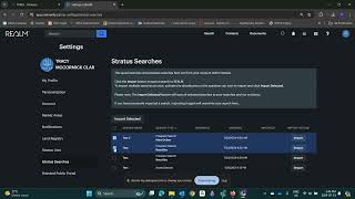Bringing over Searches and Lists from Stratus to REALM