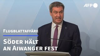 Söder hält an Aiwanger fest - trotz Flugblatt-Affäre | AFP