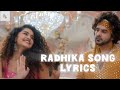 Radhika song lyrics|RS LYRICS85|Tillu 2 movie song #songlyrics #music #lyricvideo