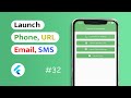 How to launch Phone, Website, URL, SMS & Email in Flutter App? (Android & IOS)