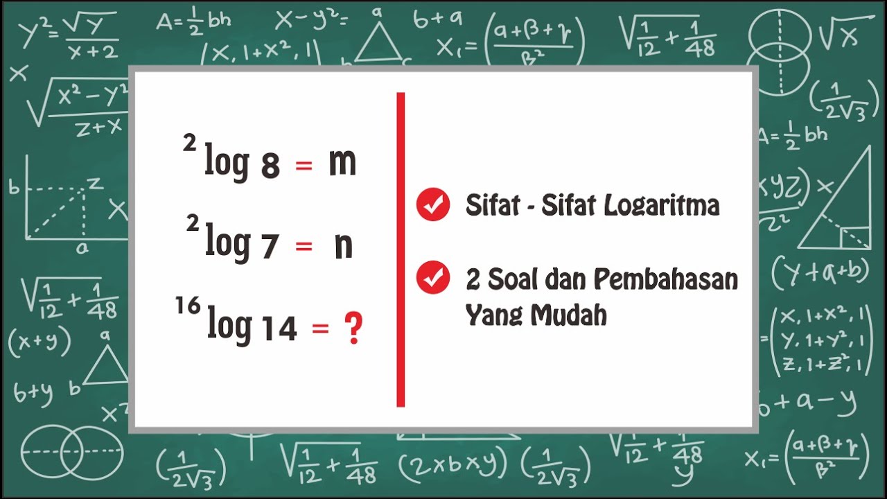 Pembahasan Sifat Sifat Logaritma Dan Contoh Soal Logaritma Kelas 10 ...