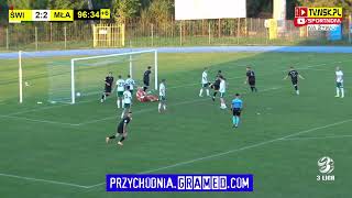 tv.nsk.pl [2:3 Maciej Rogalski 90+7] Świt Nowy Dwór Maz. - Mławianka Mława 2:3 (0:1) 2022-09-03 g17