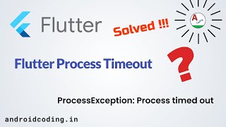 Flutter Process Timeout || Process Exception : Process timed out || Xcode build done.
