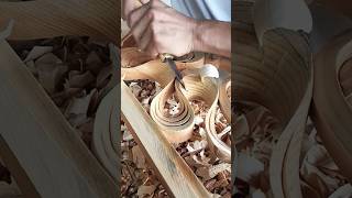 Hand-carving wood process #craft #woodworking