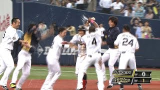 【プロ野球パ】オリックス打線の執念実る！安達のヒットが相手エラーでサヨナラ打に 2015/06/12 Bs-T