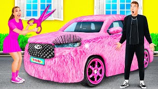 Pink Car vs Black Car Challenge by Fun Fun Challenge