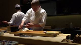 Chef Sato making sushi