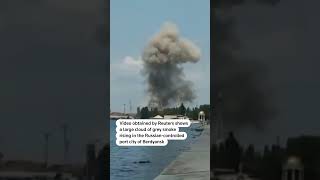 Smoke rises near Ukraine port area