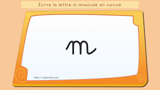 Écrire l'alphabet: Apprendre à écrire la lettre m en minuscule en cursive