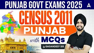 Punjab Govt Exams 2025 || CENSUS 2011 PUNJAB With MCQs