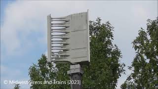 Analog Whelen WPS-3000 (All Signals) - New Athens, IL Storm Siren Test 7/4/23 (600th Video!)