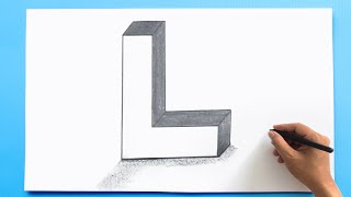 3D Letter Drawing - L