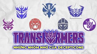 TỔNG HỢP NHỮNG NHÓM NHỎ CỦA DECEPTICONS TRONG TRANSFORMERS