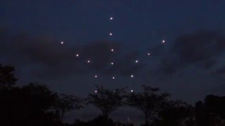 Drones flying in formation