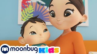 Baby hat Aua gemacht | Kinderlieder und Cartoons | Lellobee | Moonbug Kids Deutsch