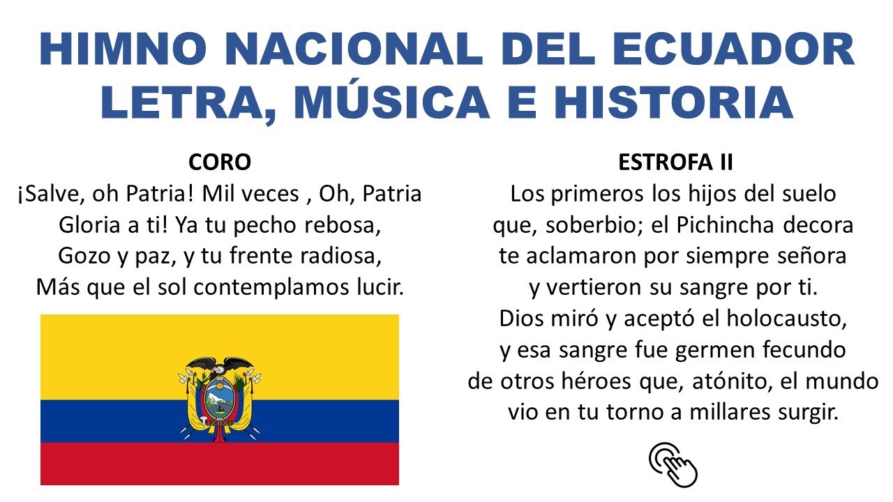 Imagen Del Himno Nacional Del Ecuador