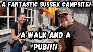 The START OF A MOTORHOME CAMPING ADVENTURE! At FARMHOUSE CAMPSITE in Sussex!