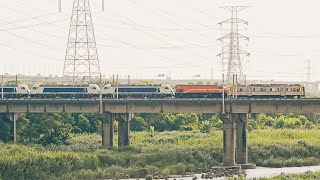 台鐵R209~212柴電機車出港回送 大肚溪橋通過