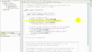 F1L2@5 GradeBook java class with a constructor