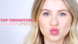 Comparing TOP DRUGSTORE All Day Lipsticks!