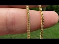 franco chain necklace 14k yellow gold 16