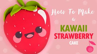 Cute Kawaii Strawberry Cake Tutorial | How To | Cherry School