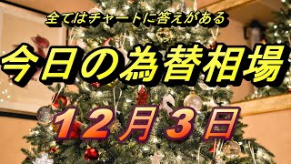 【FX】ドル、円、ユーロ、ポンド、豪ドルの為替相場の予想と前日の動きをチャートから解説。12月3日