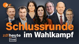 Schlussrunde Bundestagswahl 2021 I ZDFheute live