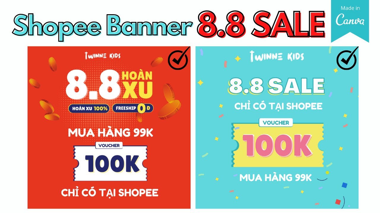 SHOPEE BANNER | Ngày Hội Mua Sắm 8.8 SALE - YouTube