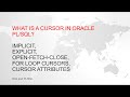 Cursors in Oracle PL/SQL | Oracle PLSQL concepts